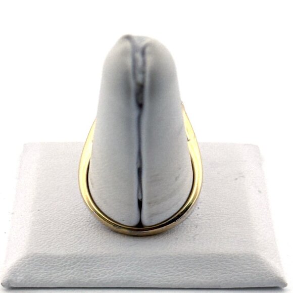 Estate Sterling Silver 925 Green Jade Oval Halo Ring Size 11 Gold Vermeil 9.1g - Picture 3 of 8